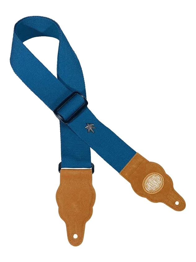 Sangle de guitare Gaucho Grass, chanvre bleu cobalt