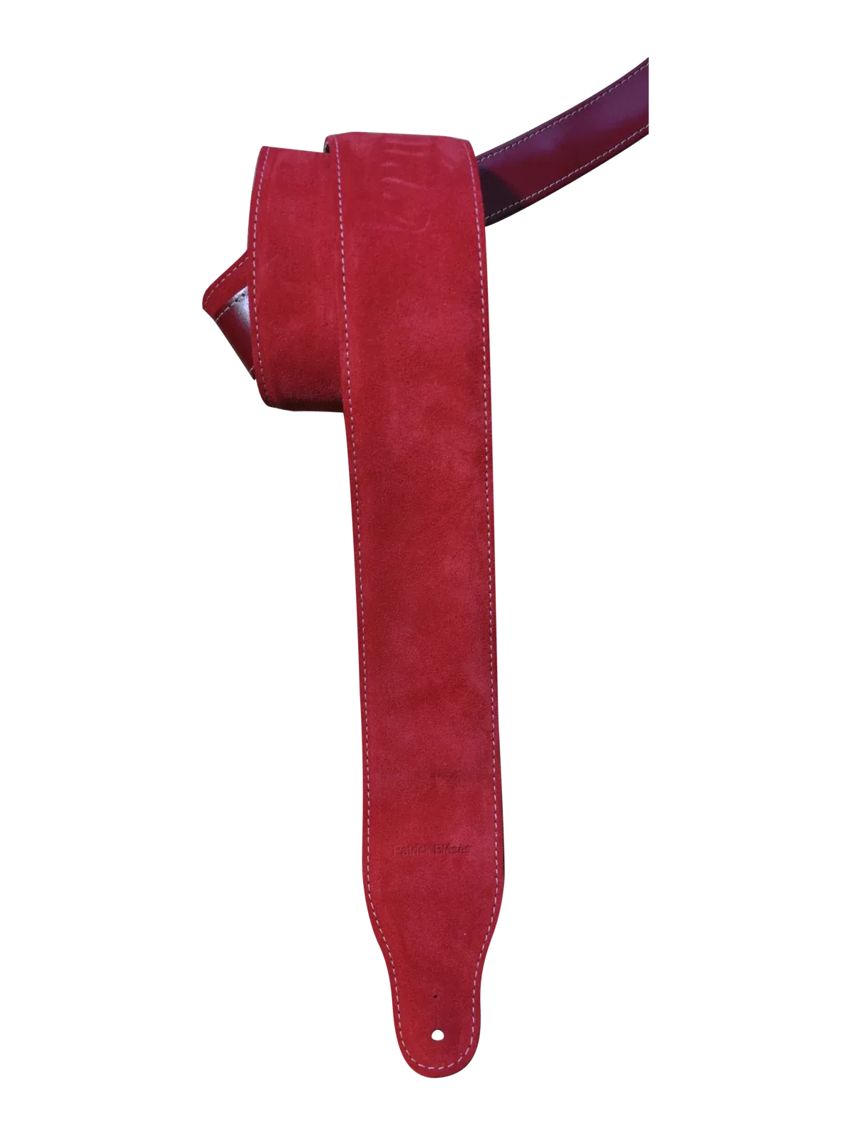 Sangle de guitare Patrick Blèses BG 35M, Velours Rouge