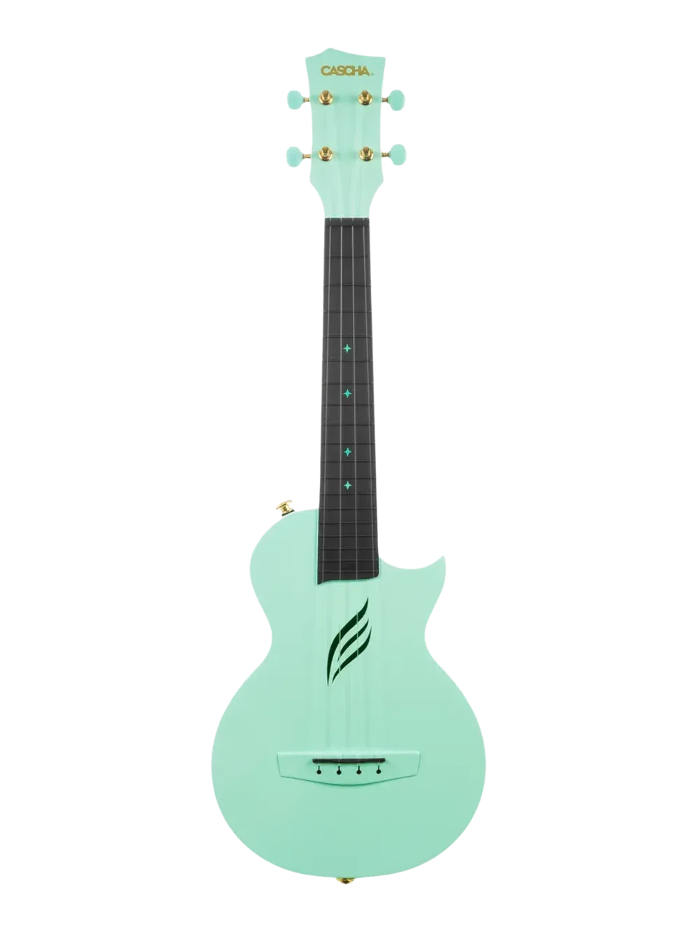 Ukulélé Cascha HH 2287 Menthe, taille concert, fibre de carbone et polycarbonate