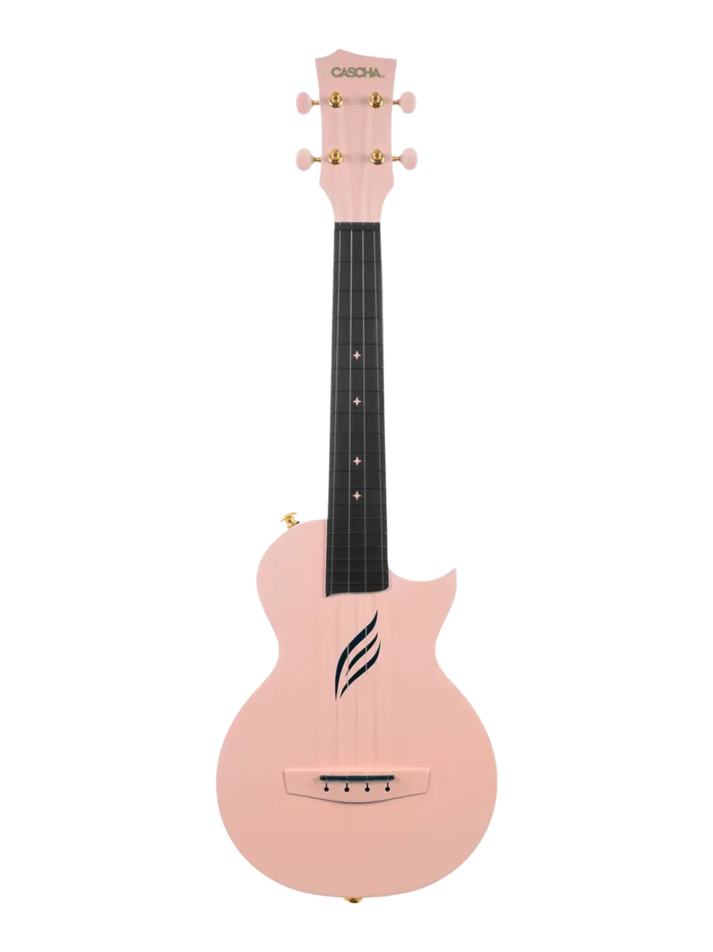 Cascha HH 2288 Roze ukelele, maat concert, koolstofvezel en polycarbonaat