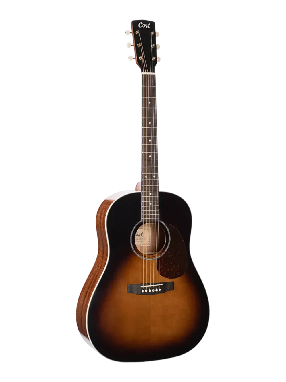 Guitare folk Cort Earth 100 (SSF), table épicéa de Sitka massif, finition Sunburst (SB)