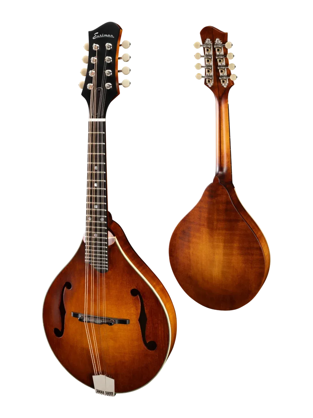 Mandoline Eastman MD305-A-WN-AB, table épicéa d'Adirondack massif, finition Truetone Satin, Amberburst (AMB2)