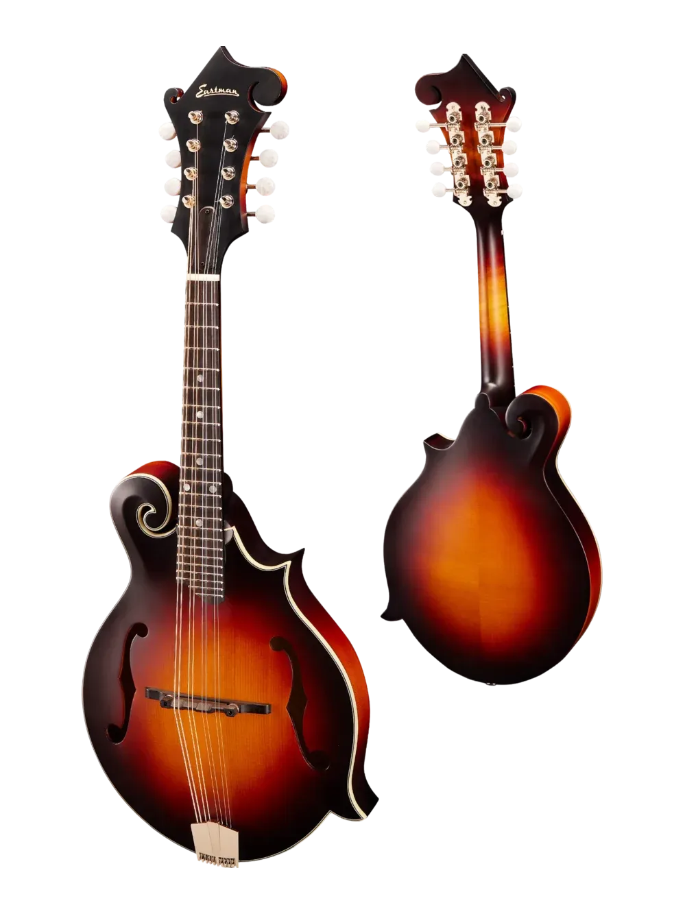 Mandoline Eastman MD315E-SB, table épicéa massif, finition Satiné, Sunburst (CSB1)