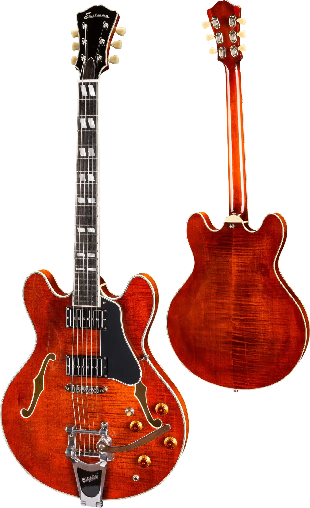 Photo de la guitare électrique Eastman T486B-CLA "Bigsby"