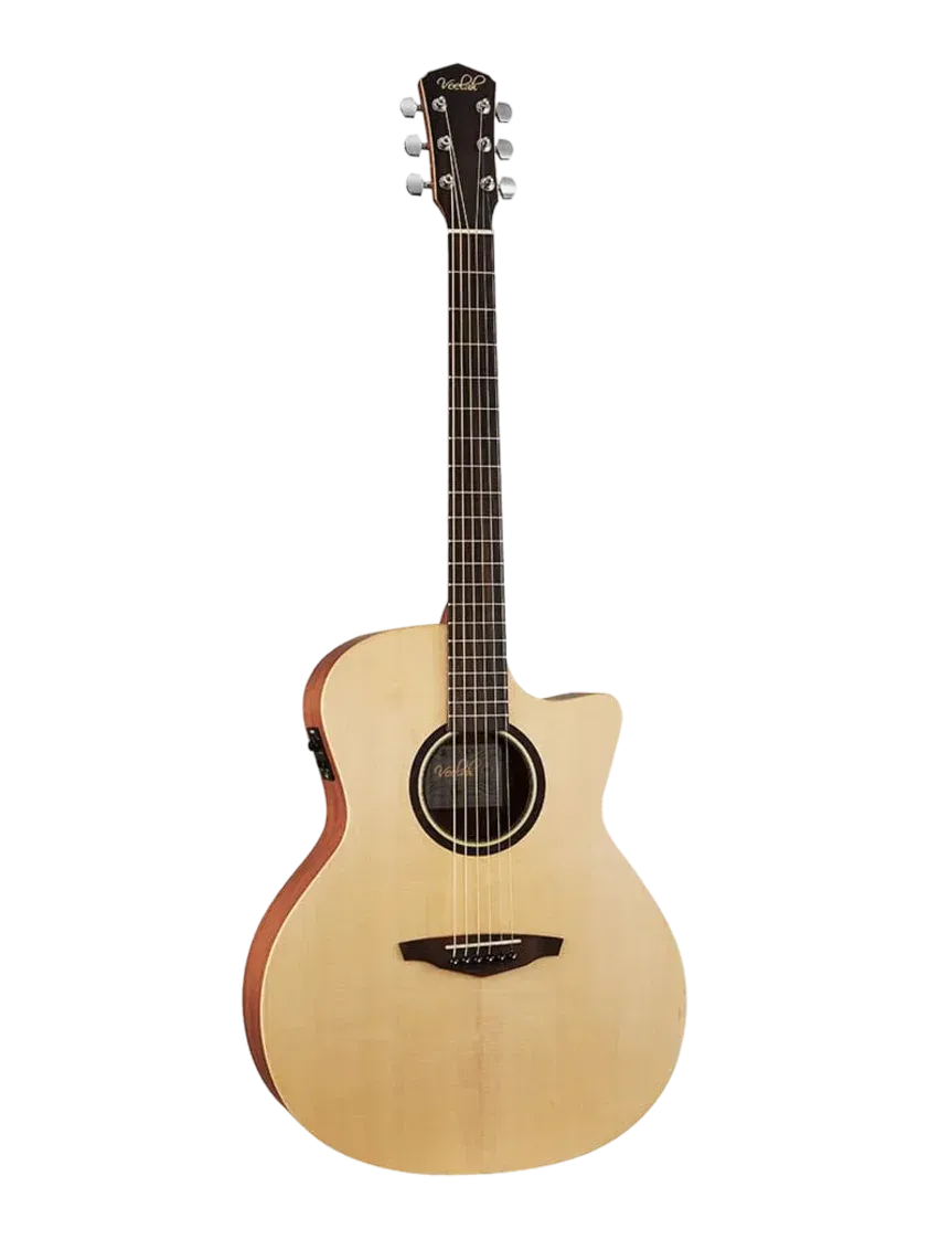 Guitare folk Veelah V1-GACE, table épicéa massif, finition Pore ouvert satiné