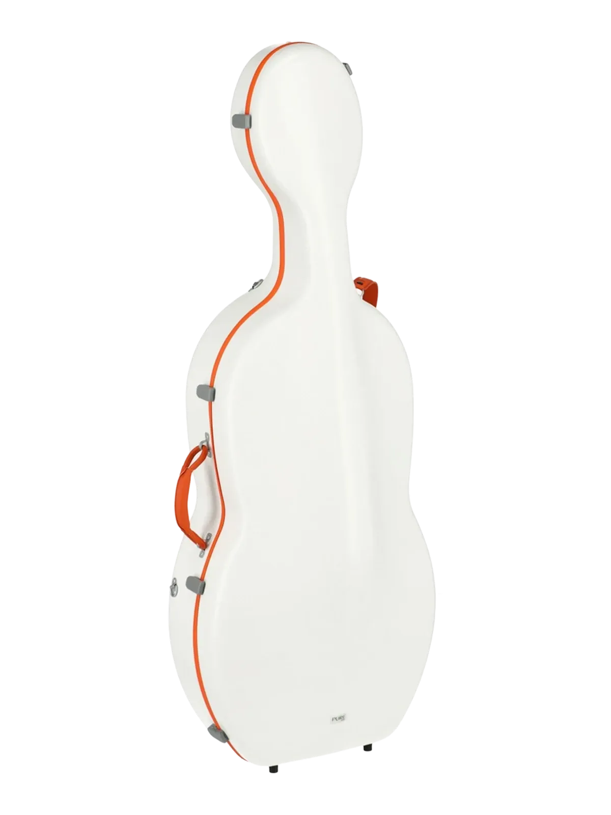 Photo of the GEWA PURE Polycarbonate 4.6 Fun, white/orange cello case