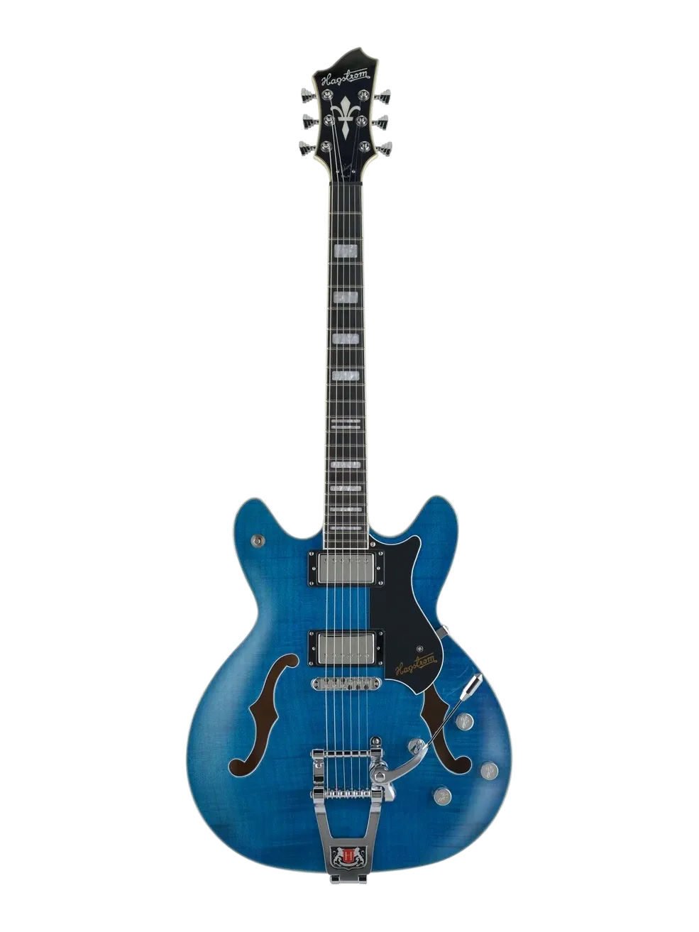 Photo of the Hagstrom Tremar Viking Deluxe Cloudy Seas electric guitar