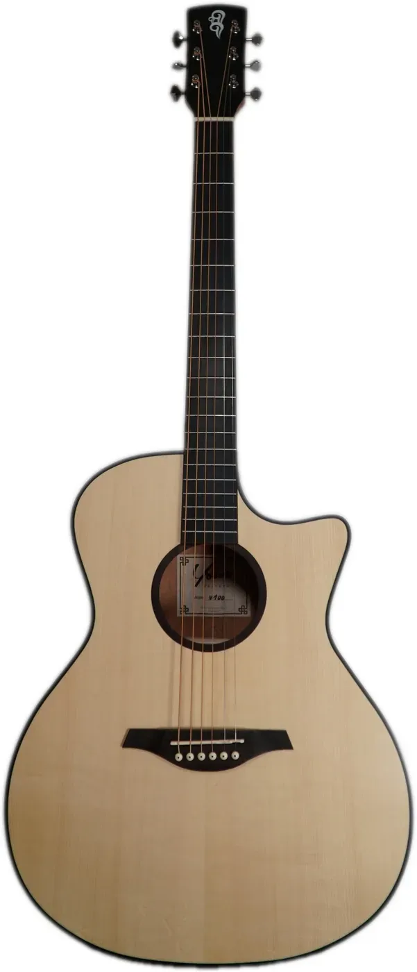 Guitare folk You's Guitar V100, table épicéa massif, finition Mate