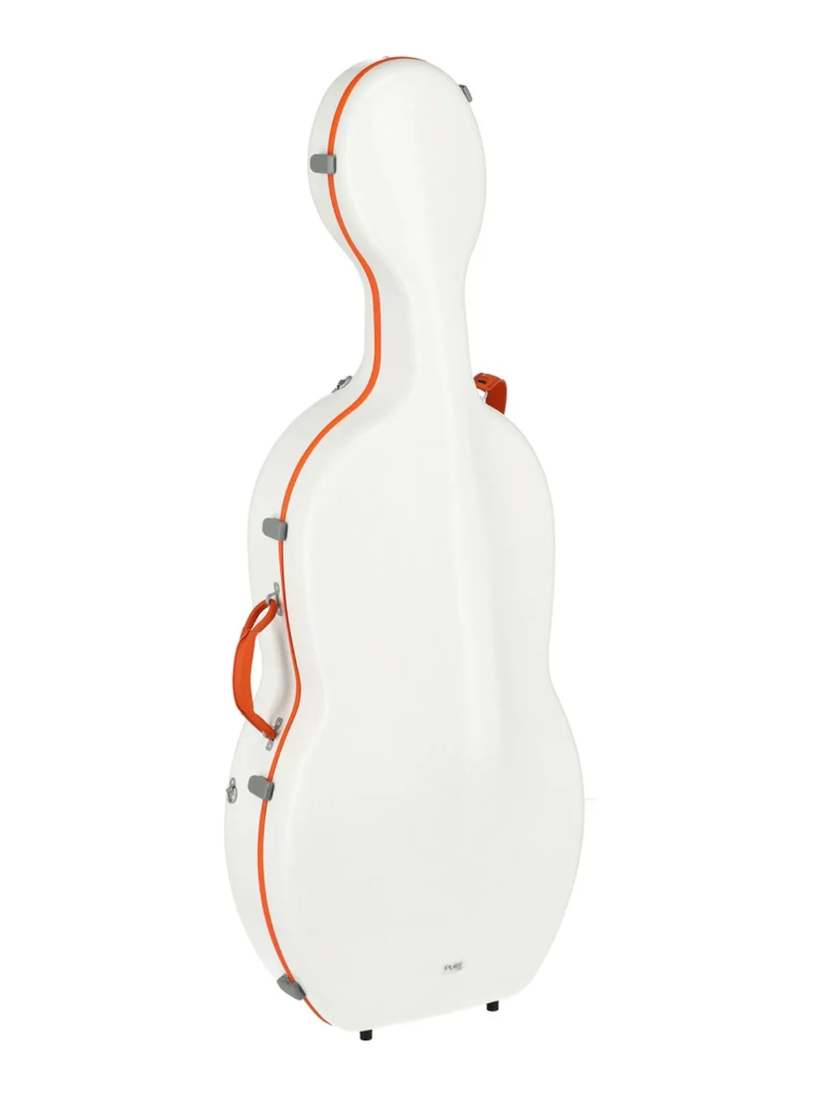 Foto van de cellokoffer GEWA PURE Polycarbonaat 4.6 Fun, wit/oranje