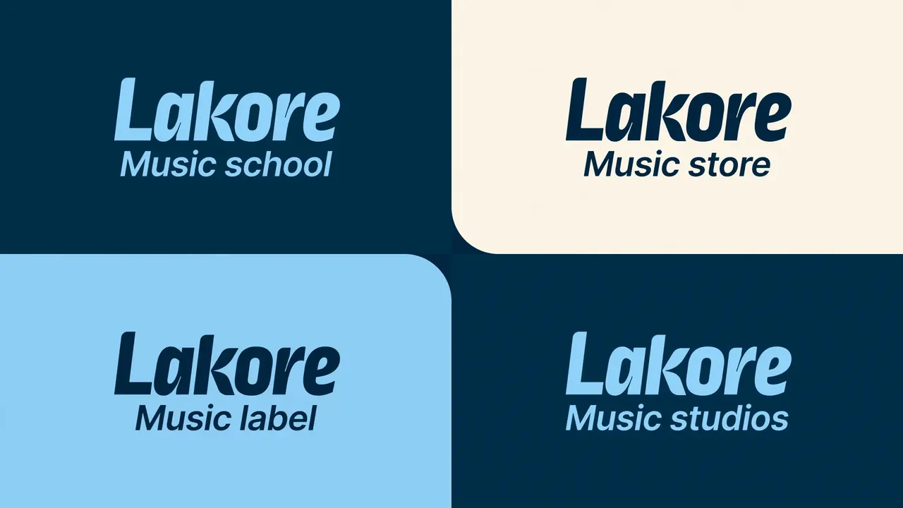Quatre déclinaisons de la marque Lakore : école de musique, magasin, label et studios